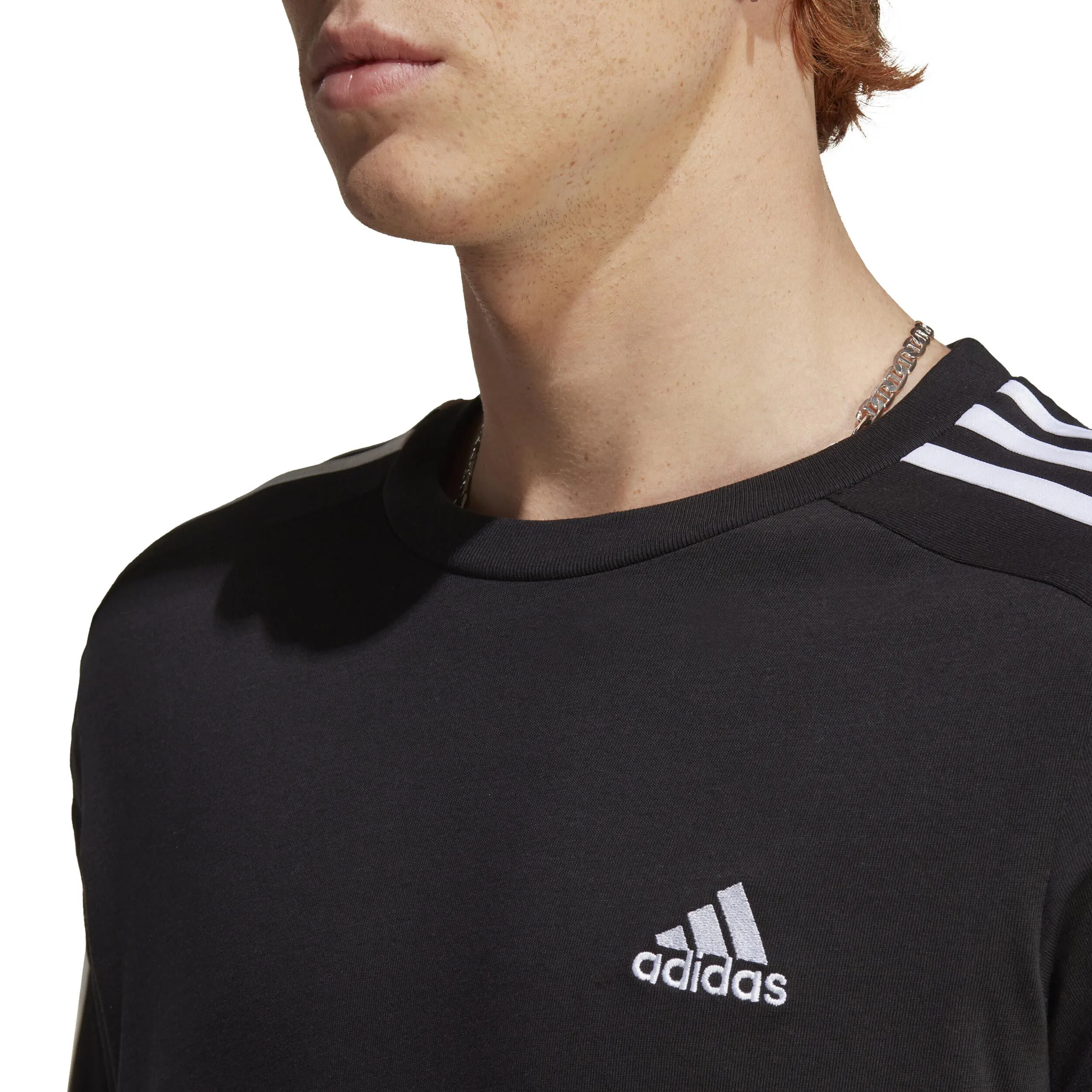 3 Stripes Single Jersey Camiseta De Manga Corta Hombres