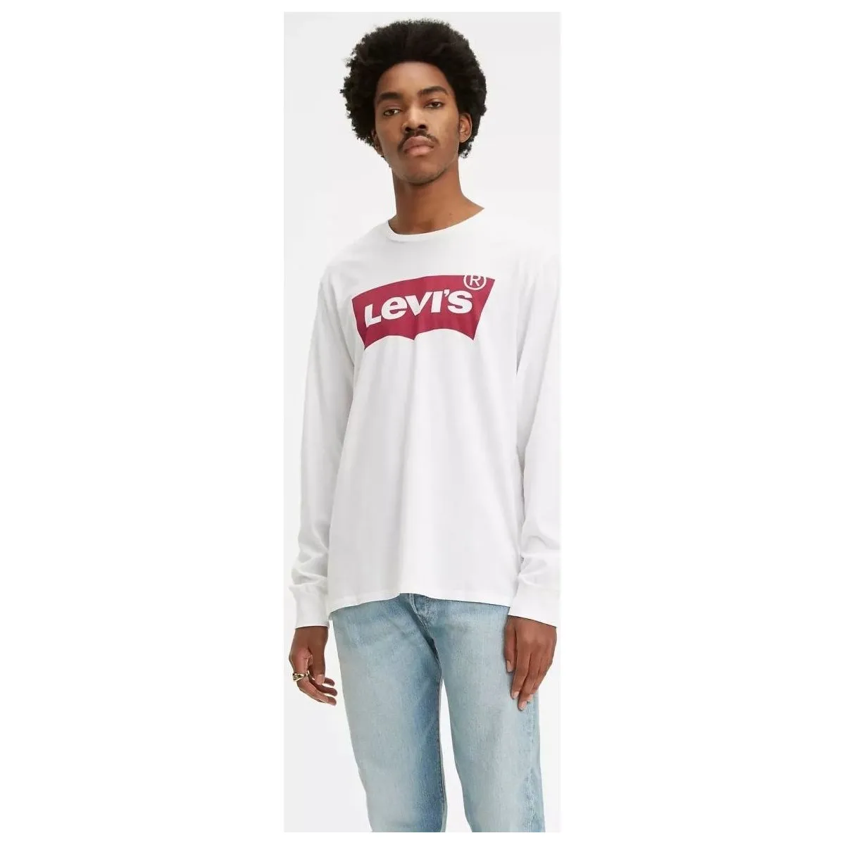 36015 0010 - LONG SLEEVE TEE-BRIGHT WHITE