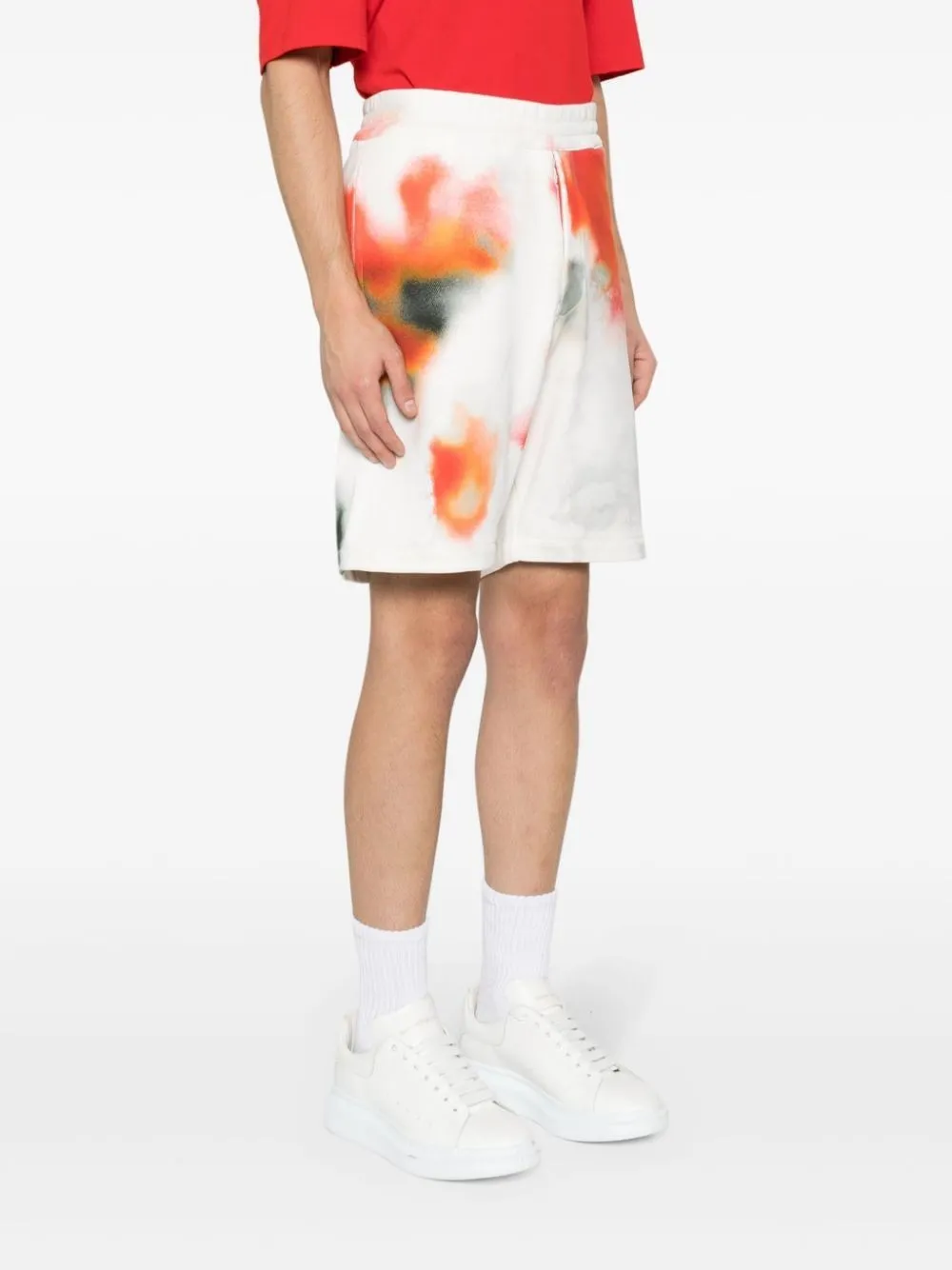 ALEXANDER MCQUEEN SHORTS FLORAL ALLOVER