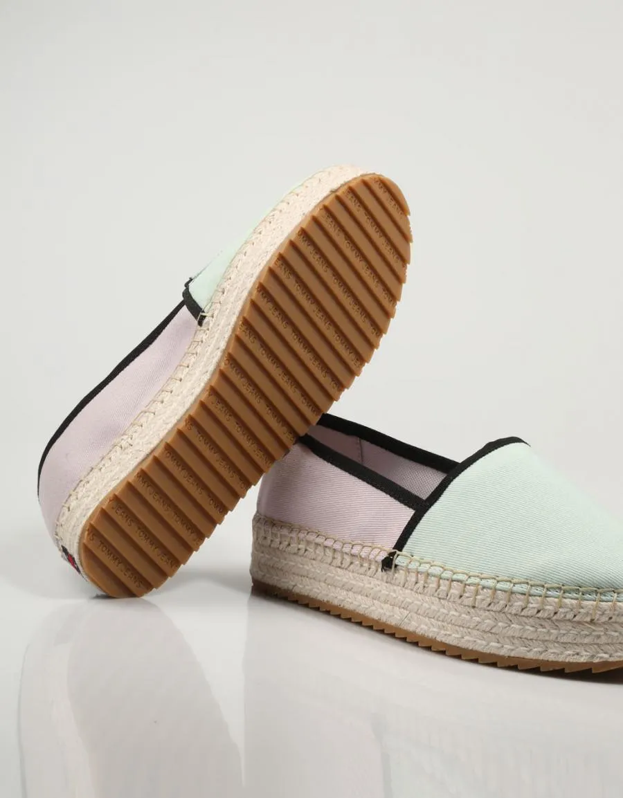  alparcatas TOMMY HILFIGER Tommy Jeans Flatform Espadrille en Multicolor 78610