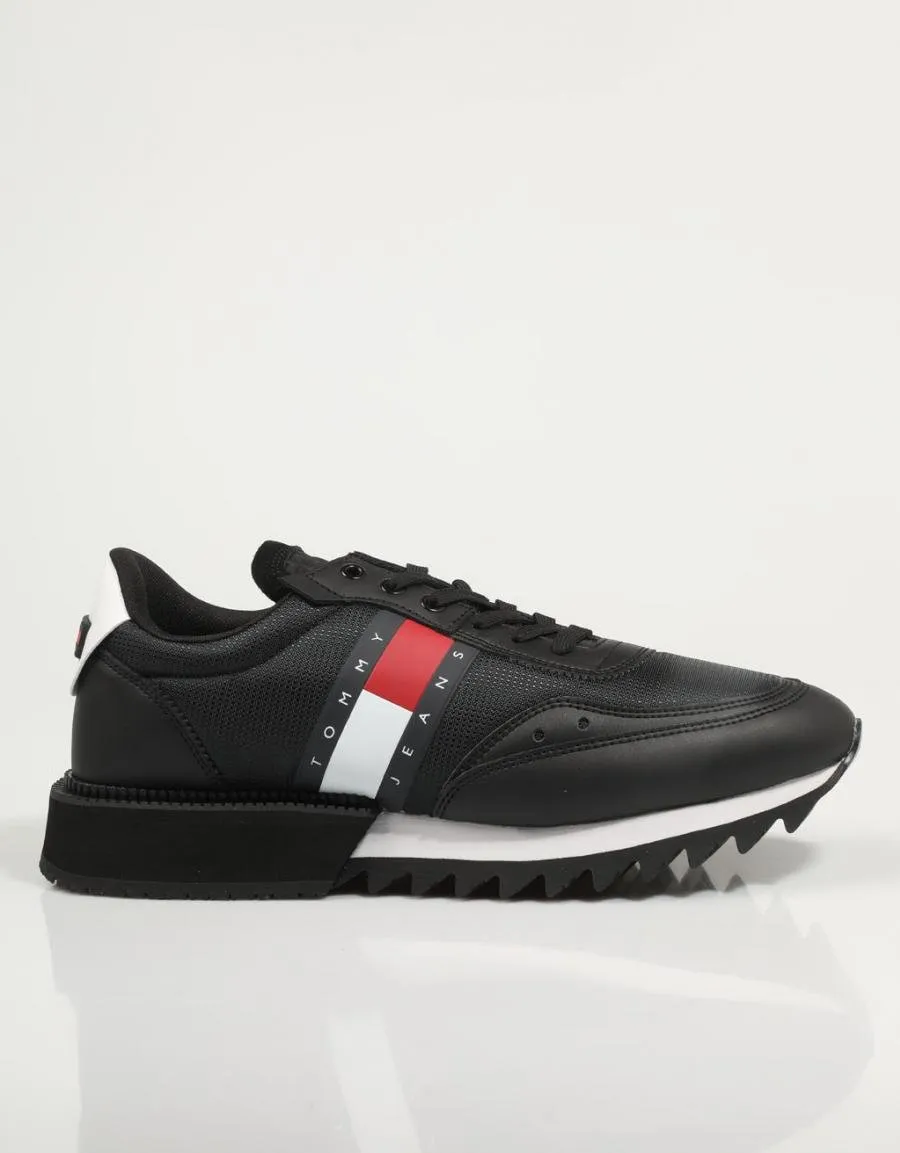  baskets TOMMY HILFIGER Tommy Jeans Mens Track Cleat en Noir 79931