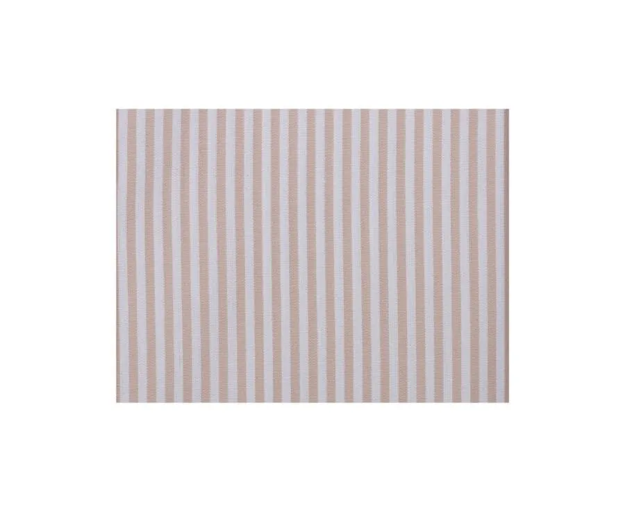 Beige & White striped poplin shirt - MAXIMILIEN