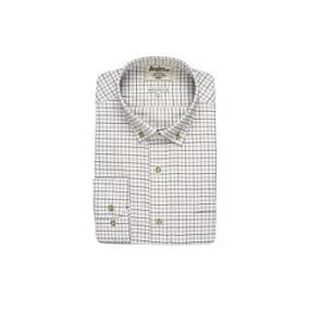 Beige Twill shirt with checks - BENETT