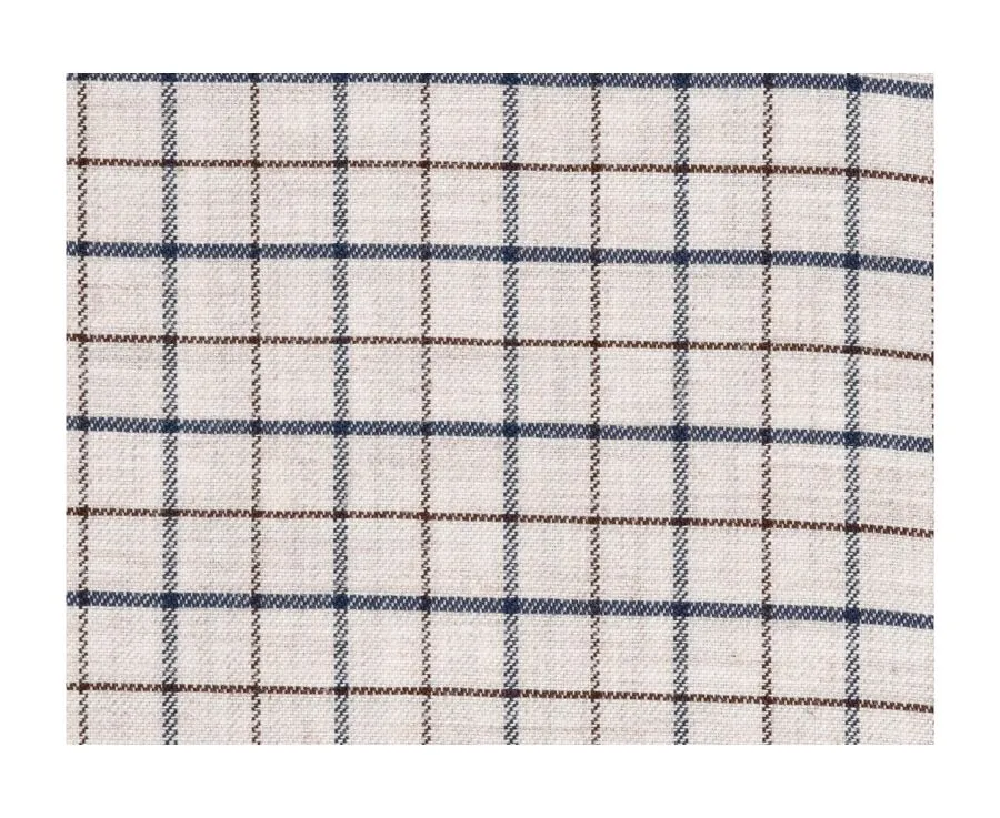 Beige Twill shirt with checks - BENETT