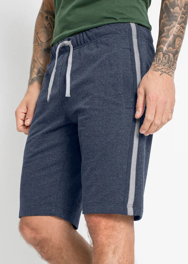 Bermudas de chándal (2 unidades) Azul marino + gris jaspeado