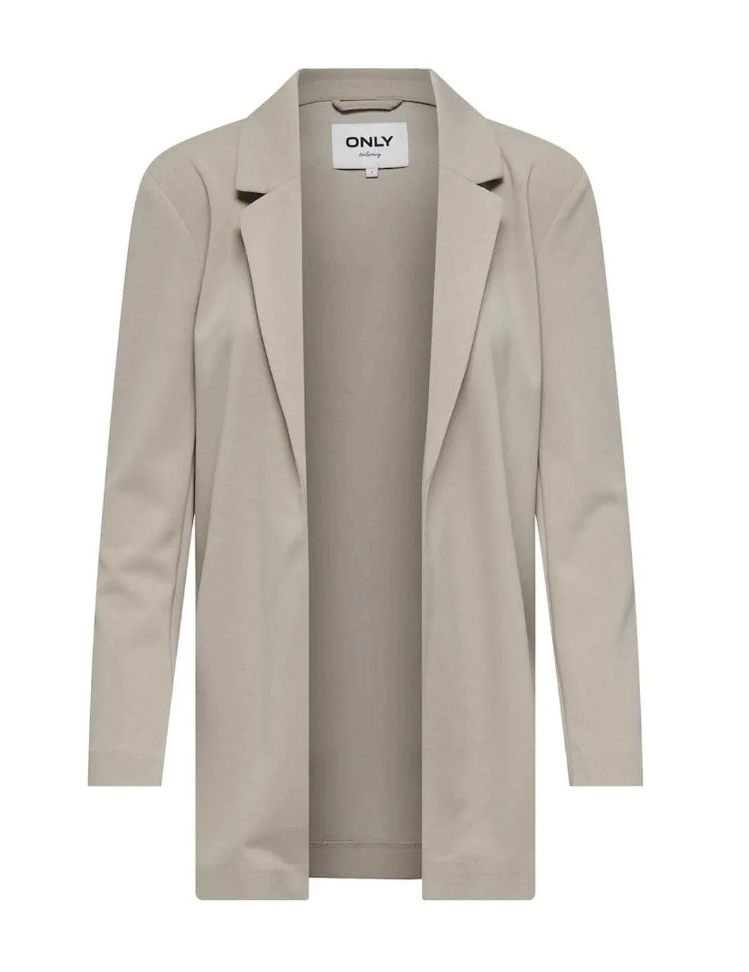 Blazer Only Lazy beige abierta corte holgado para mujer