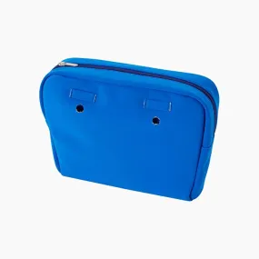 Bolsa interna y lazos tejido de lycra azul imperial O bag mini