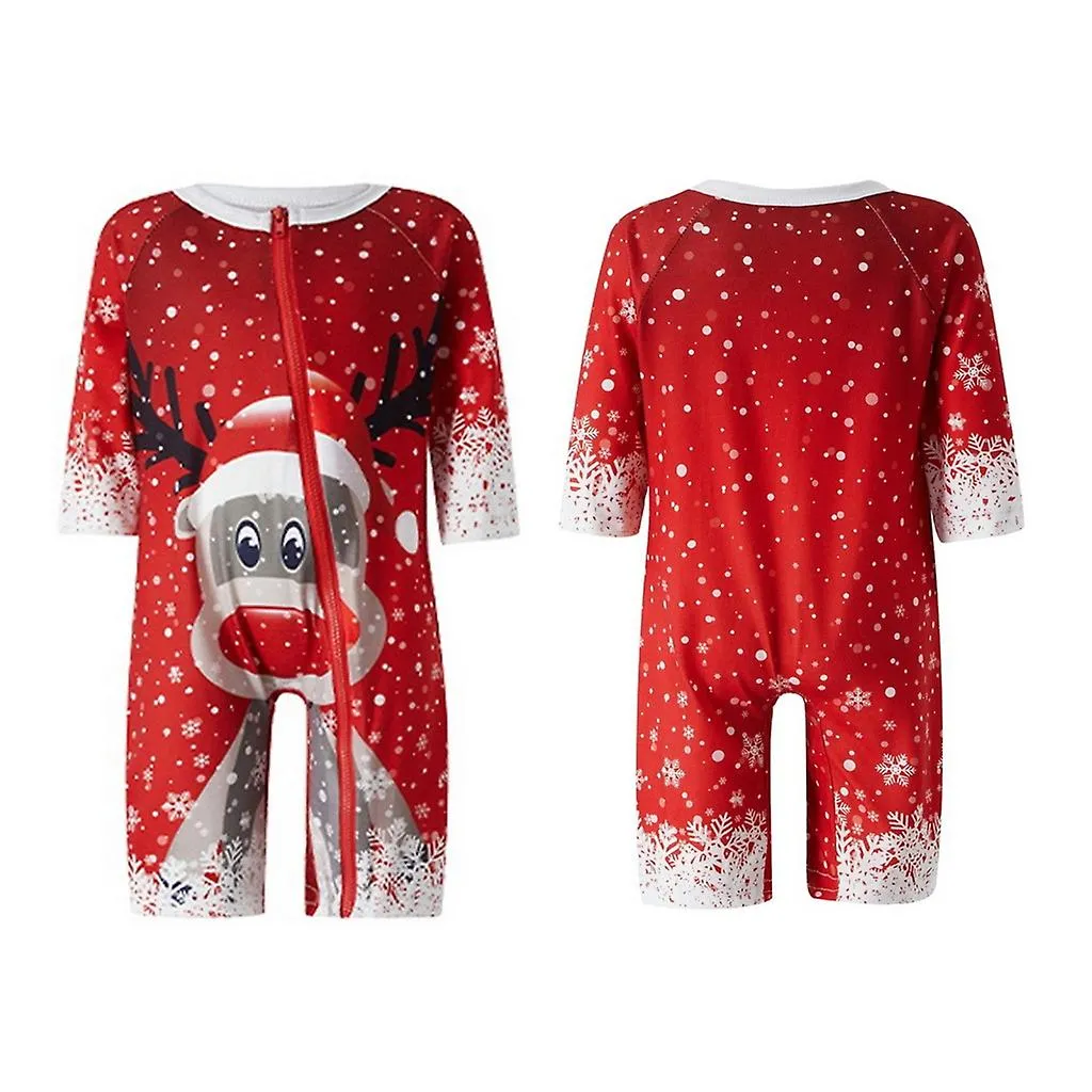  Christmas Pajamas For Family Gift Long Sleeve Holiday Sleepwear Set