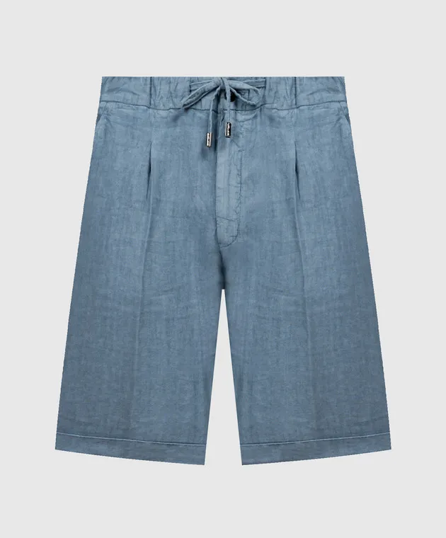 Enrico Mandelli Blue linen shorts