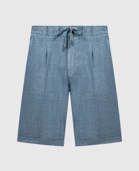 Enrico Mandelli Blue linen shorts