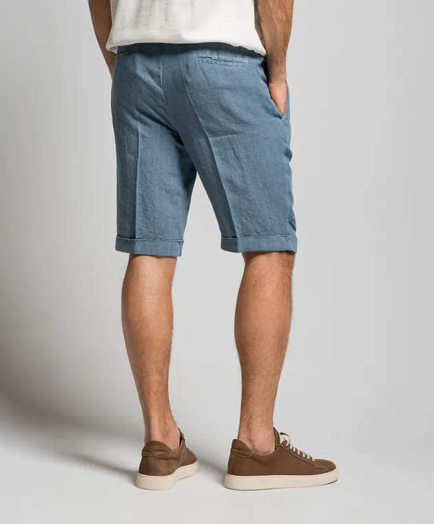 Enrico Mandelli Blue linen shorts