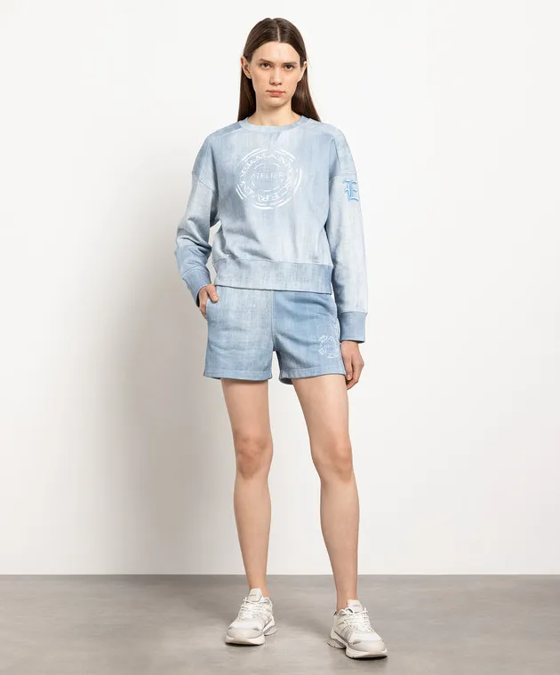 Ermanno Scervino Blue logo shorts