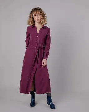 Gina Vneck Long Sleeve Dress Prune