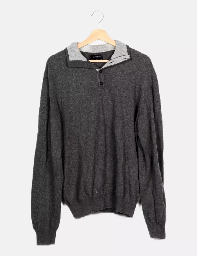 Hackett London Jersey punto gris casual