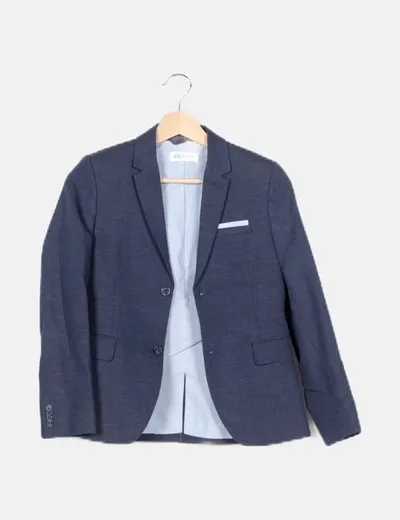 H&M Blazer azul fluida