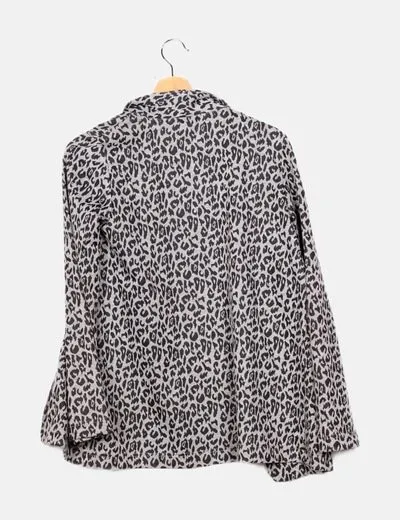 H&M Blazer gris animal print