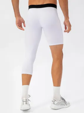 Hombres Leggings de una pierna para baloncesto Bolsillos laterales Entrenamiento físico Medias de una sola pierna Mejor regalo