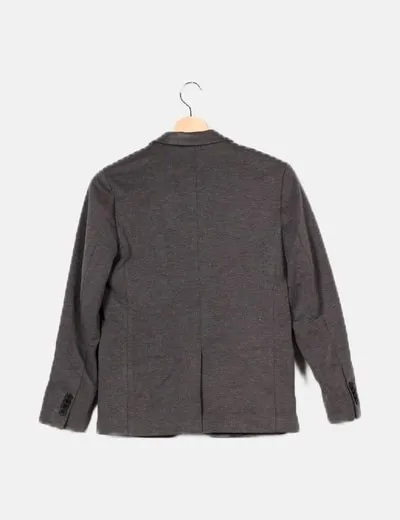 Jack & Jones Blazer gris jaspeada básica