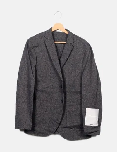 Jack & Jones Blazer gris jaspeada