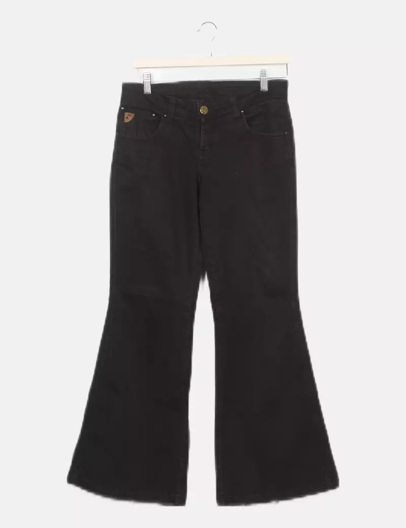 Lois Pantalón denim negro campana