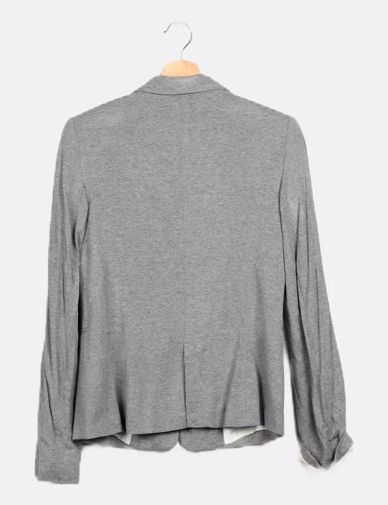 Mango Blazer gris cruzada