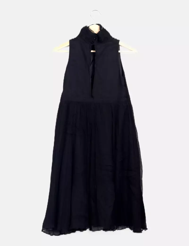 Mango Vestido negro fluido