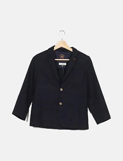 Massimo Dutti Blazer azul marina abotonada