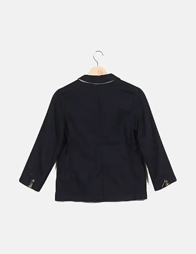 Massimo Dutti Blazer azul marina abotonada