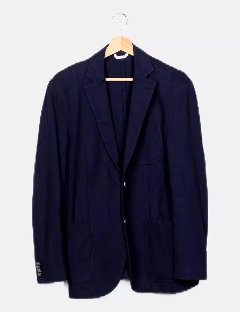 Massimo Dutti Blazer azul marino básica