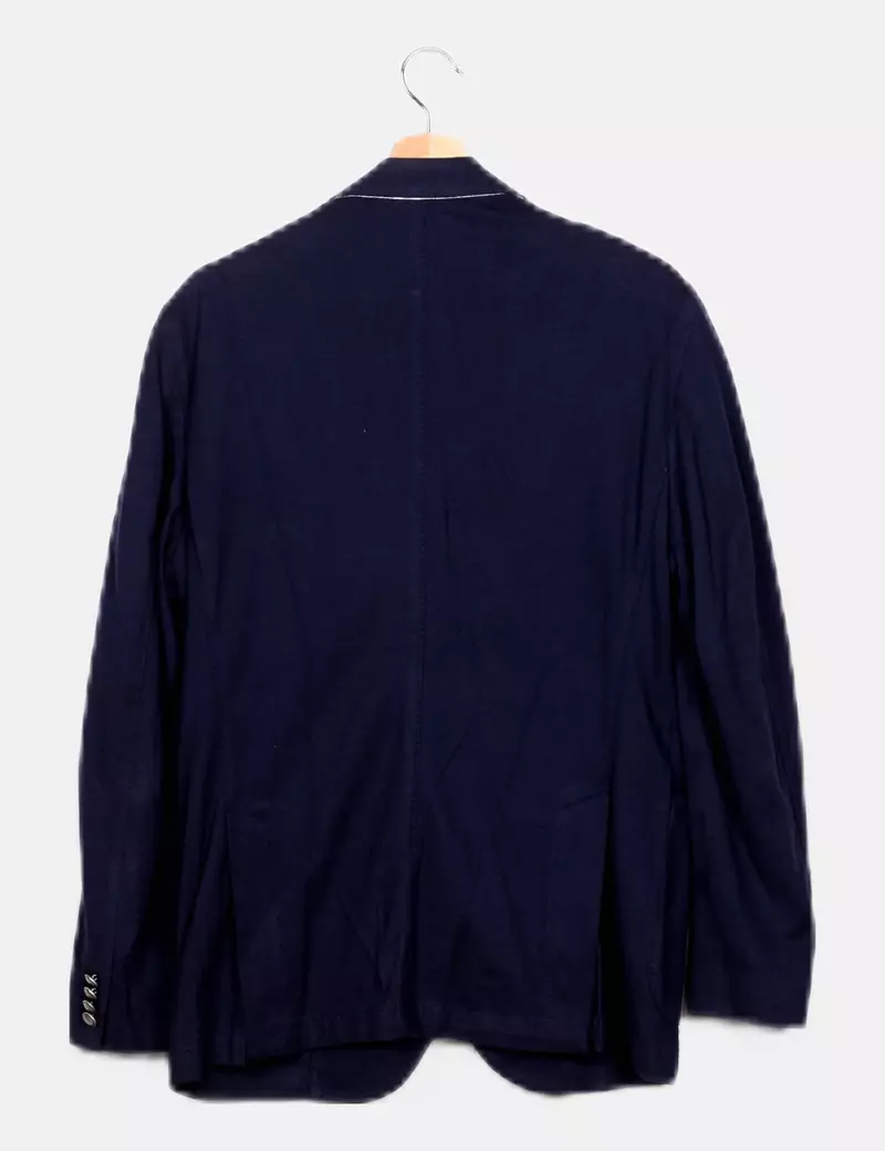 Massimo Dutti Blazer azul marino básica