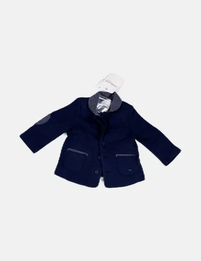 Mayoral Blazer azul marina detalle coderas