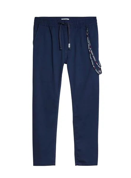 pantalon tommy jeans solid track azul para hombre