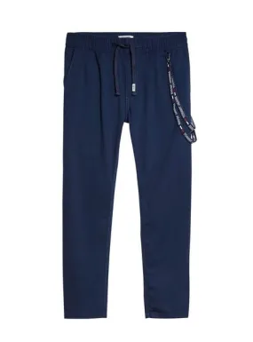 pantalon tommy jeans solid track azul para hombre