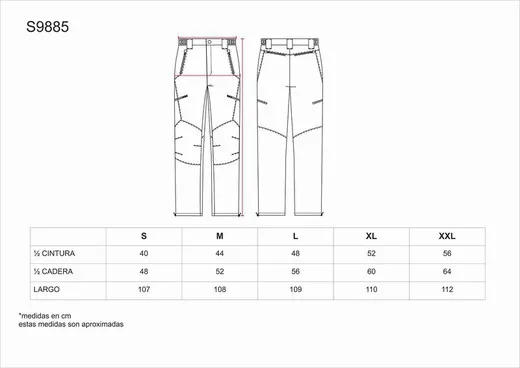 Pantalón de montaña, multibolsillos Negro