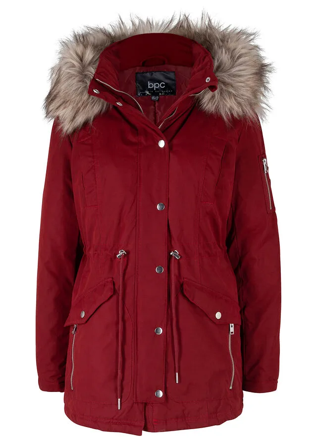 Parka cálida forrada Marrón rojizo