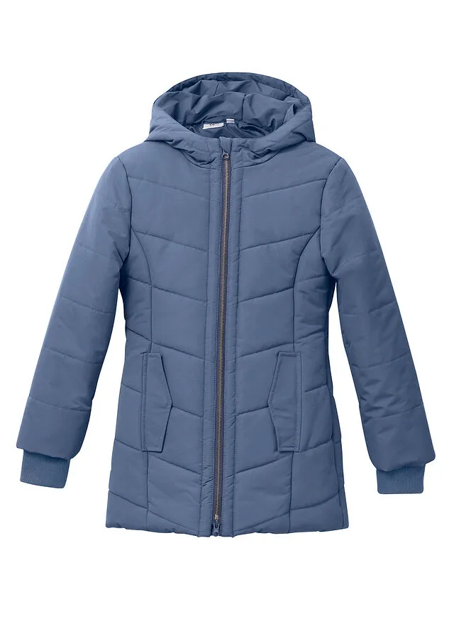 Parka impermeable de inverno para niñas índigo