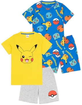 Pokemon Unisex Kids Short Sleeve Short Leg Pyjama Set Multicoloured