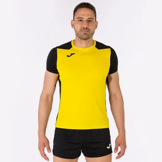 Record Ii Short Sleeve T-Shirt Yellow Black