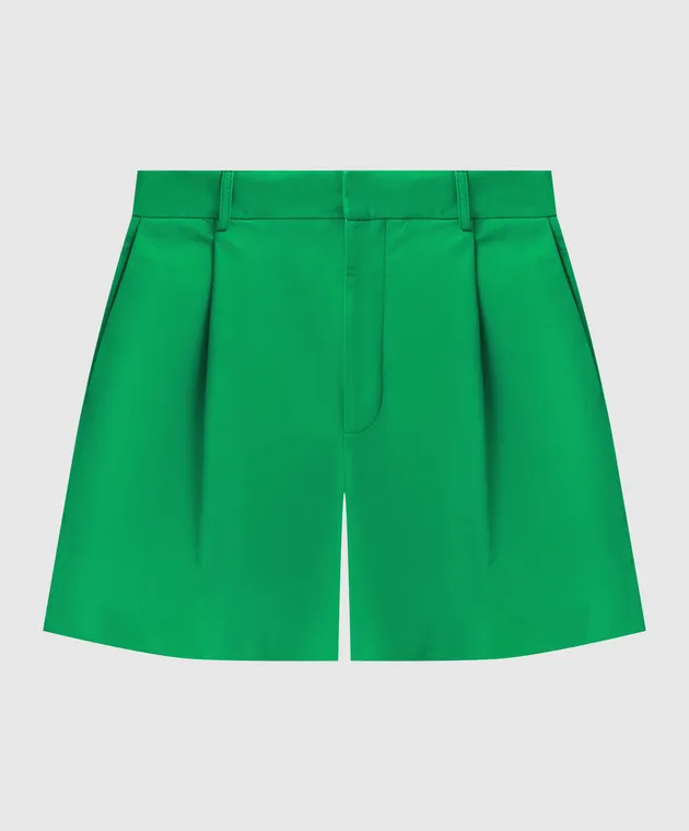 Simonetta Ravizza Green leather shorts