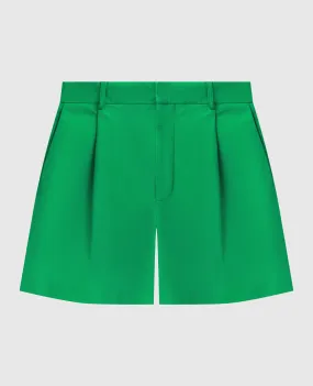 Simonetta Ravizza Green leather shorts