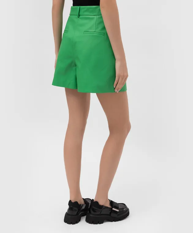 Simonetta Ravizza Green leather shorts