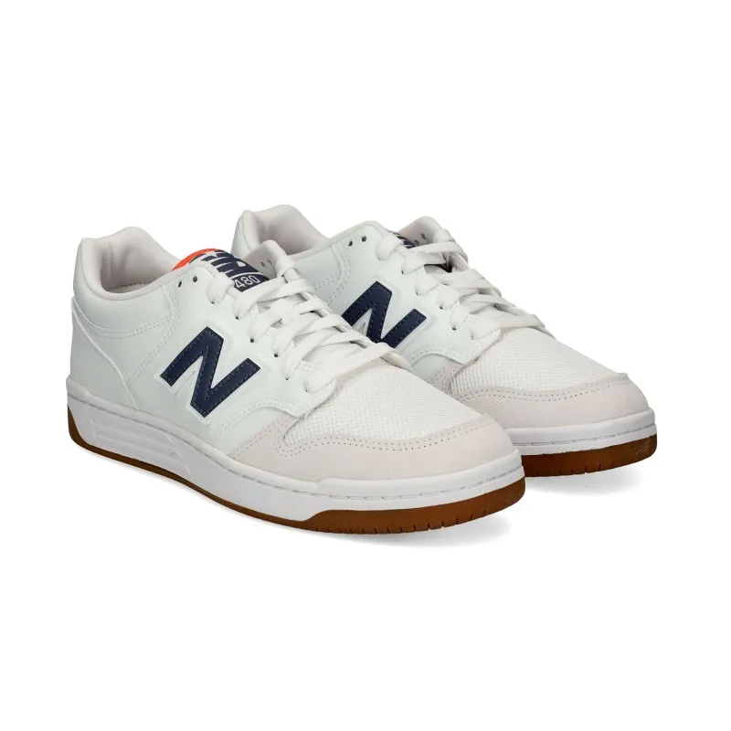 Sneakers New Balance Bb480 Hombre Blanco-gris