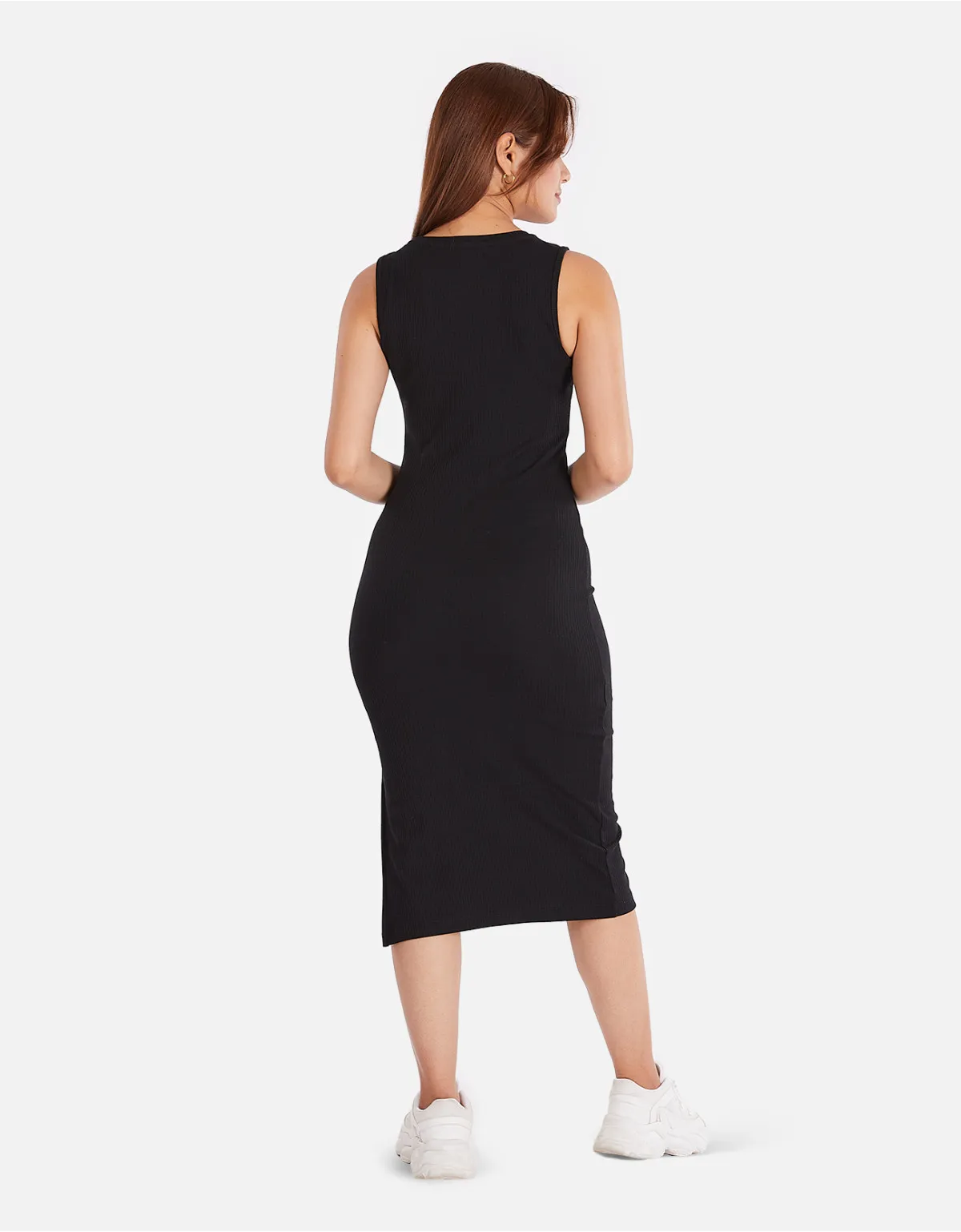 Vestido slim fit negro