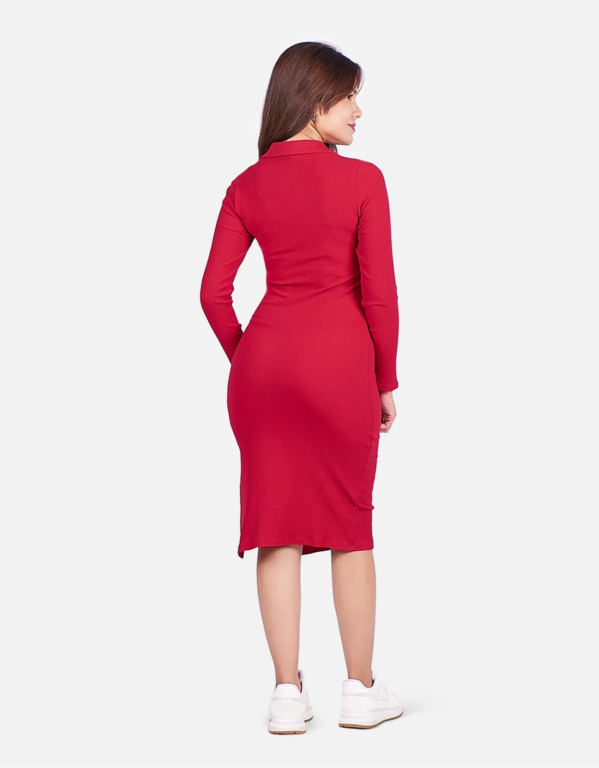 Vestido slim fit rojo