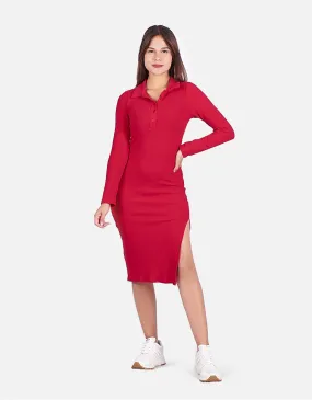 Vestido slim fit rojo