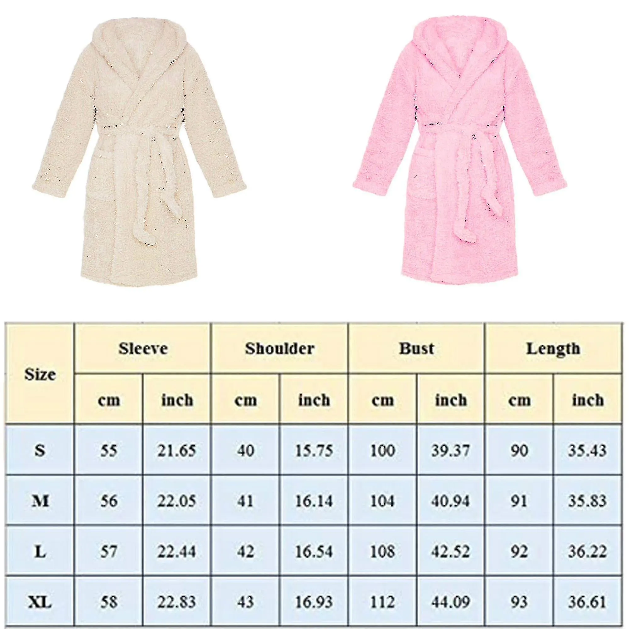 Women Warm Bathrobe With Ears Plush Hooded Nightgown Sleeve Loungewear Pajamas