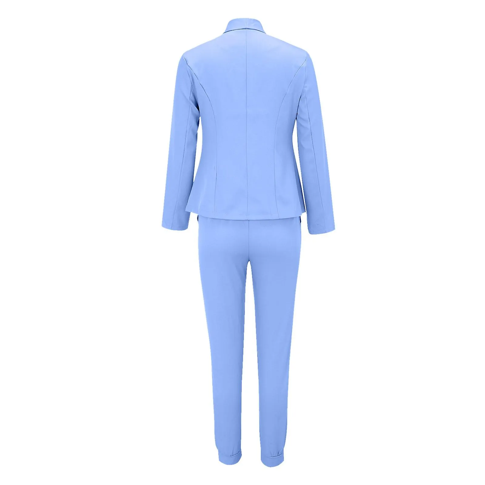 Women's Long Sleeve Solid Suit Pants Casual Elegant Business Suit Sets SZS0654