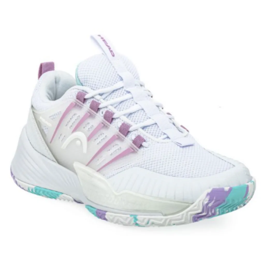 Zapatillas Básquet Head Mujer - Entrenamiento Blanco/Lila + MEDIAS