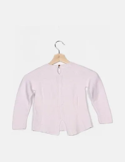 Zara Jersey punto rosa manga larga